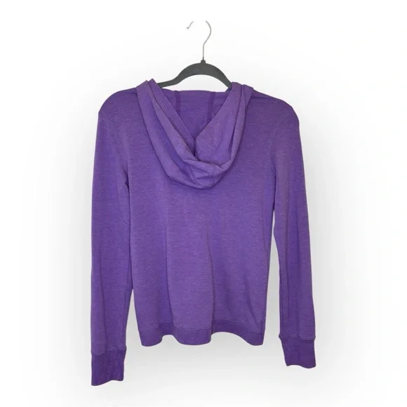 Eddie Bauer Purple Hoodie Pullover Thumb Holes Stretch Activewear Top 14 Large - Picture 2 of 7